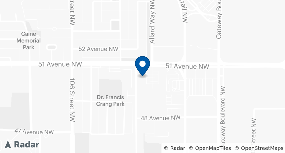Carte de l'emplacement de Dairy Queen:: 10421 51st Ave, Edmonton, AB, T6H 0K4